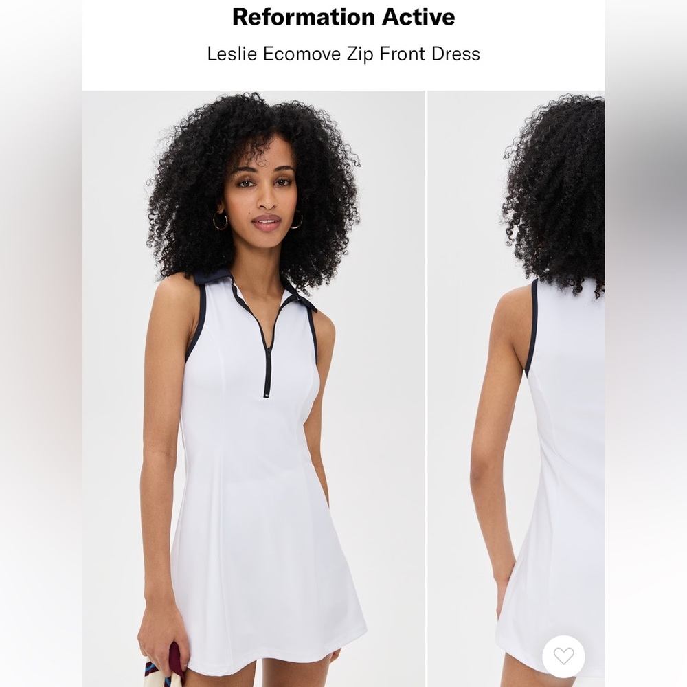 Reformation Active Leslie Ecomove Zip Front Dress NWT